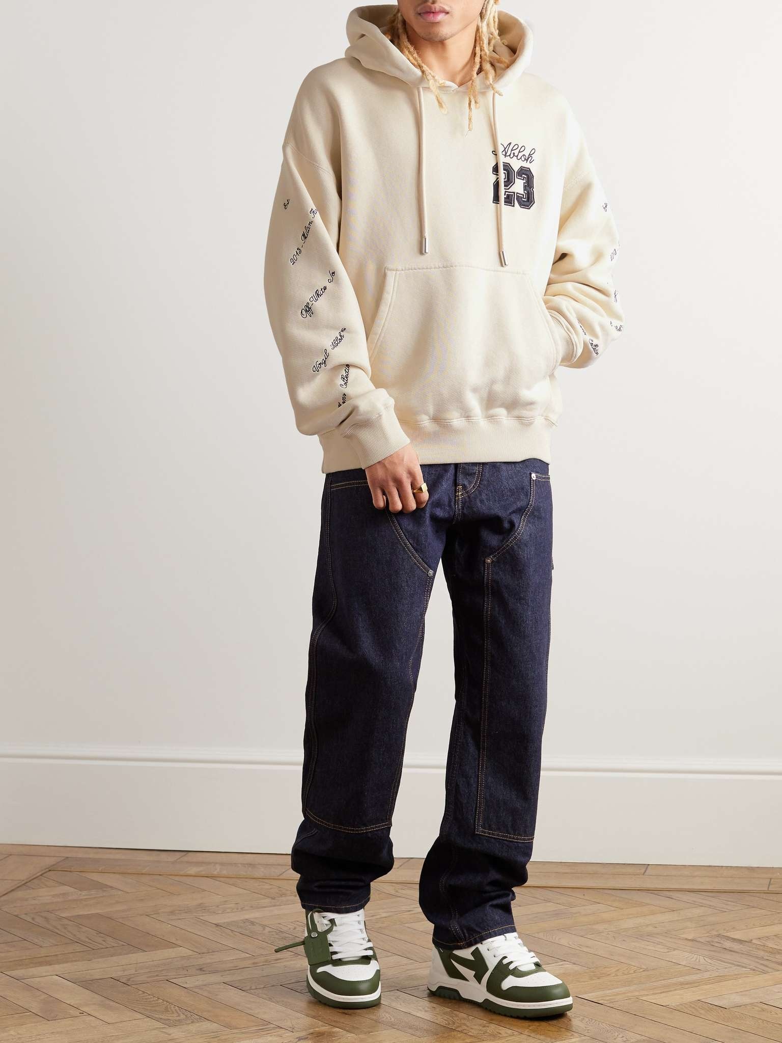 Embroidered Cotton-Jersey Hoodie - 2