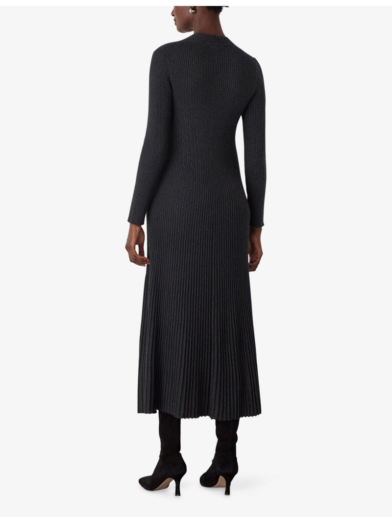 Ribbed Cotton and Cashmere Midi Dress 4