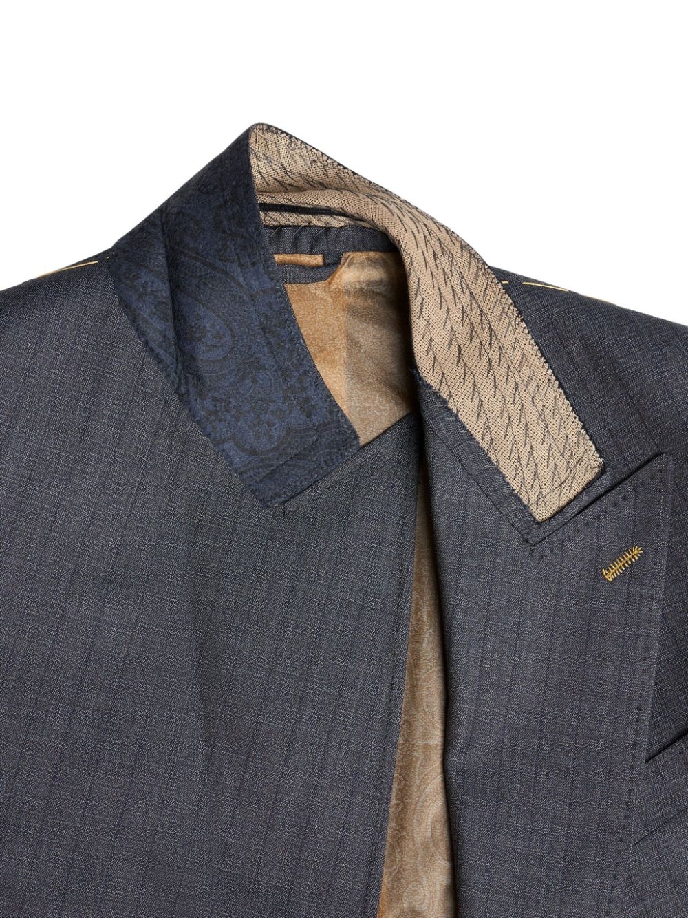 double-breasted wool blazer - 6