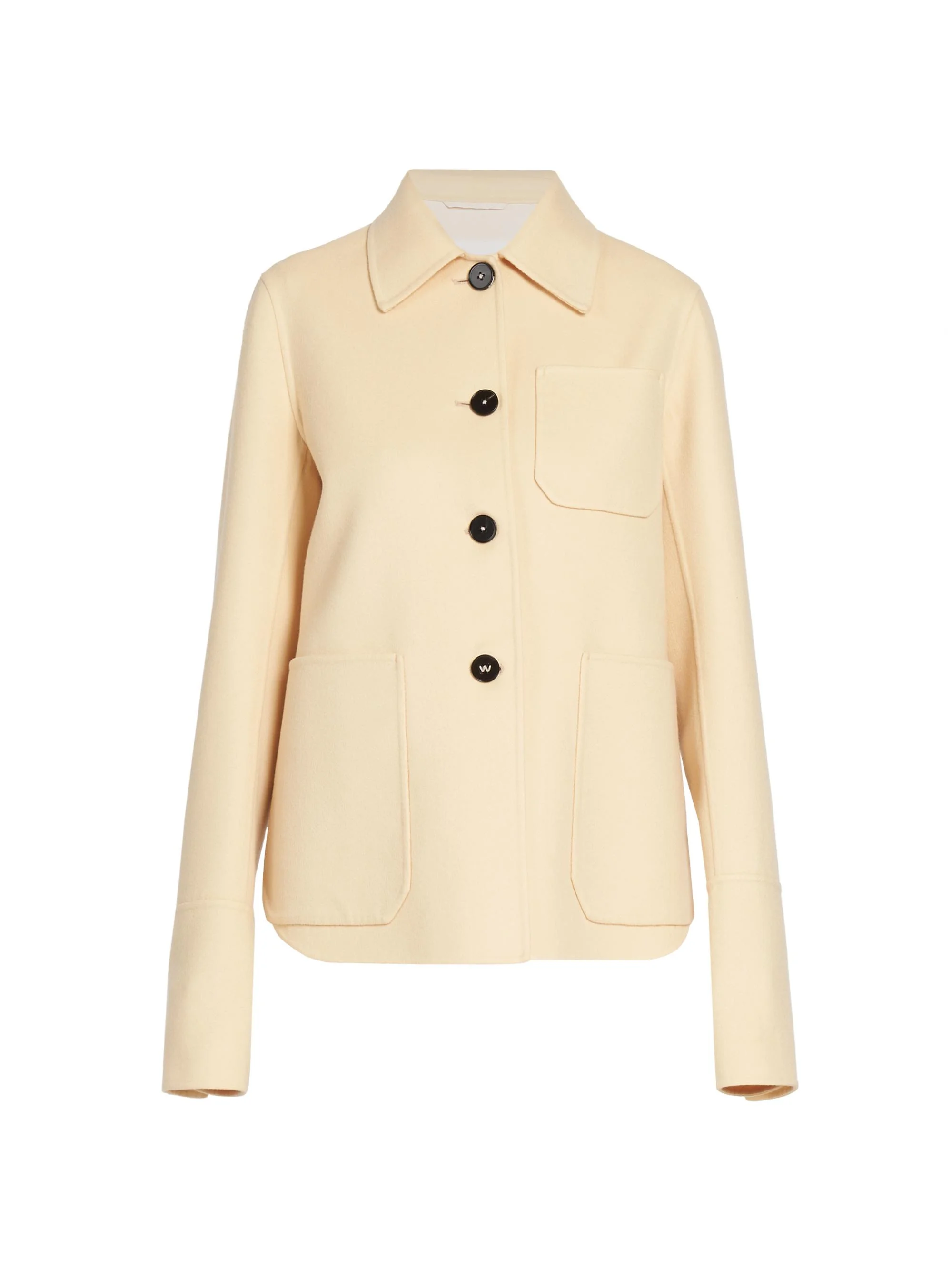 Women's Cashmere Shirt Jacket - Butter - 1
