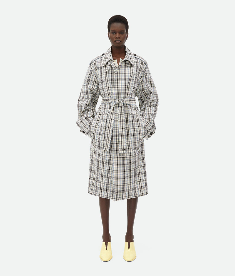 Checked Cotton Trench Coat 1