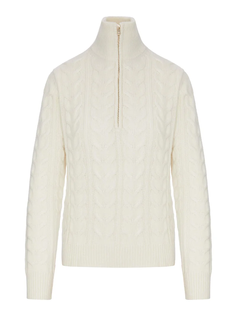 Max Mara Women Cable Knit Cashmere Yarn Sweater - 1