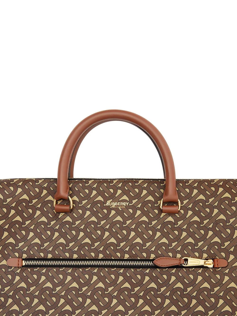 monogram print briefcase - 4