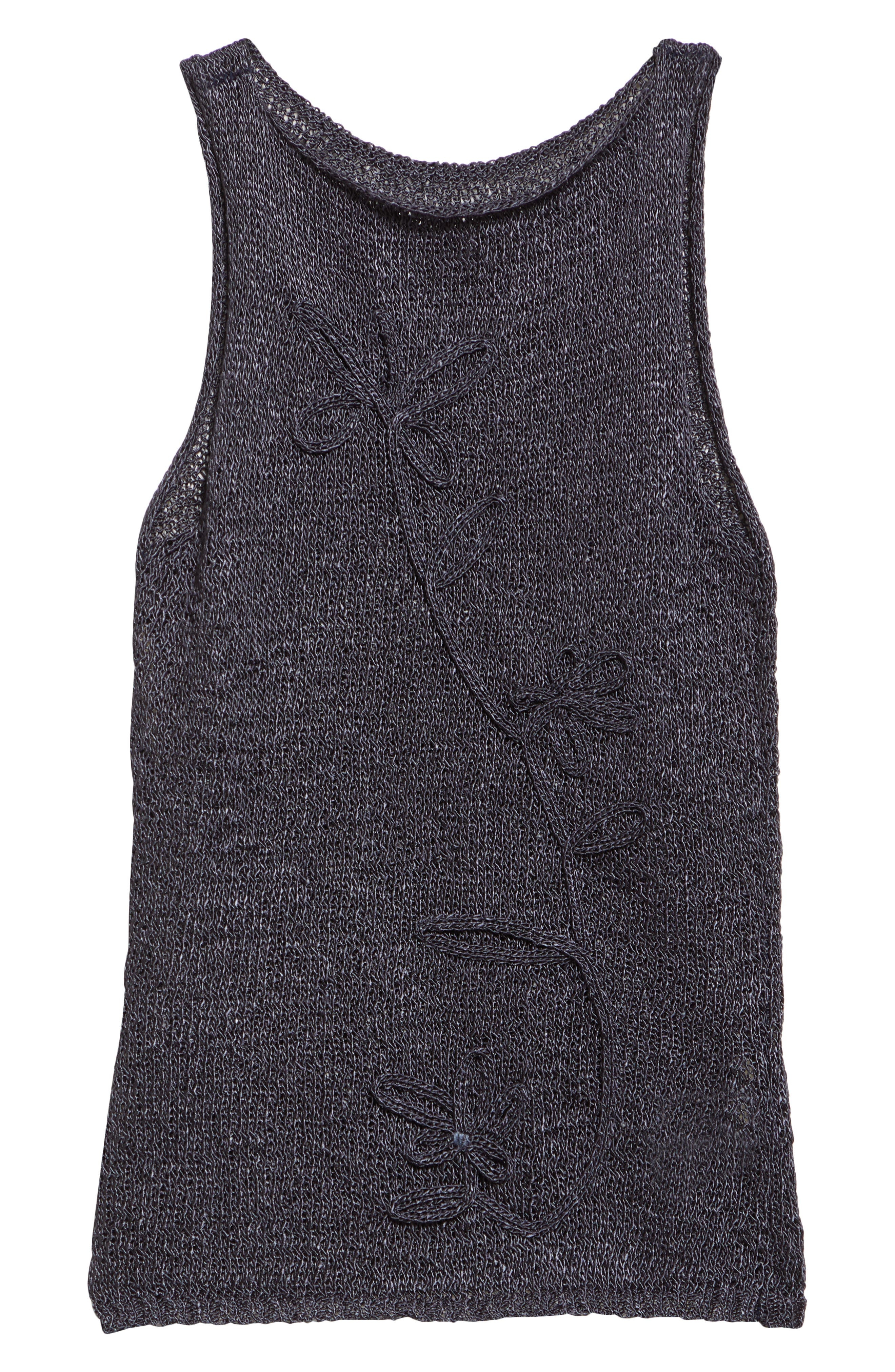 Paloma Wool Skipp Floral Embroidered Sleeveless Top in Dark Grey at Nordstrom - 6