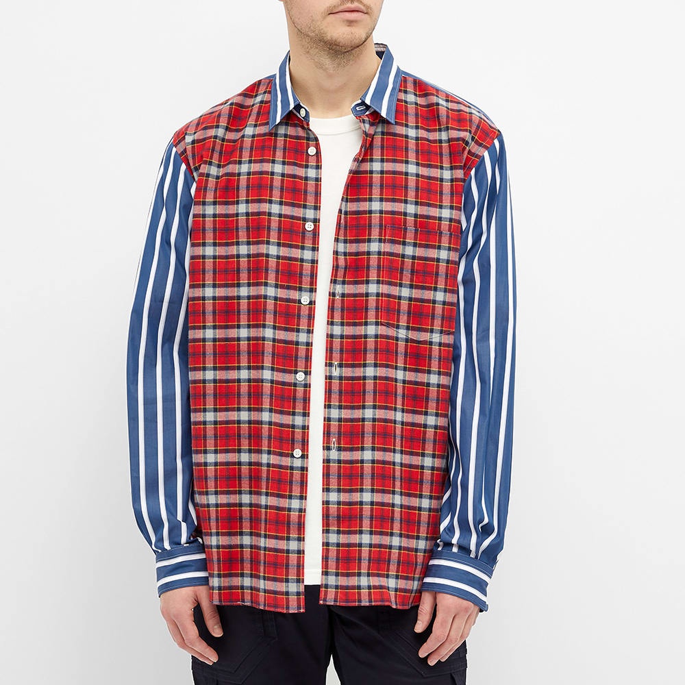 Comme des Garcons Homme Plus Tartan Front Stripe Shirt - 4