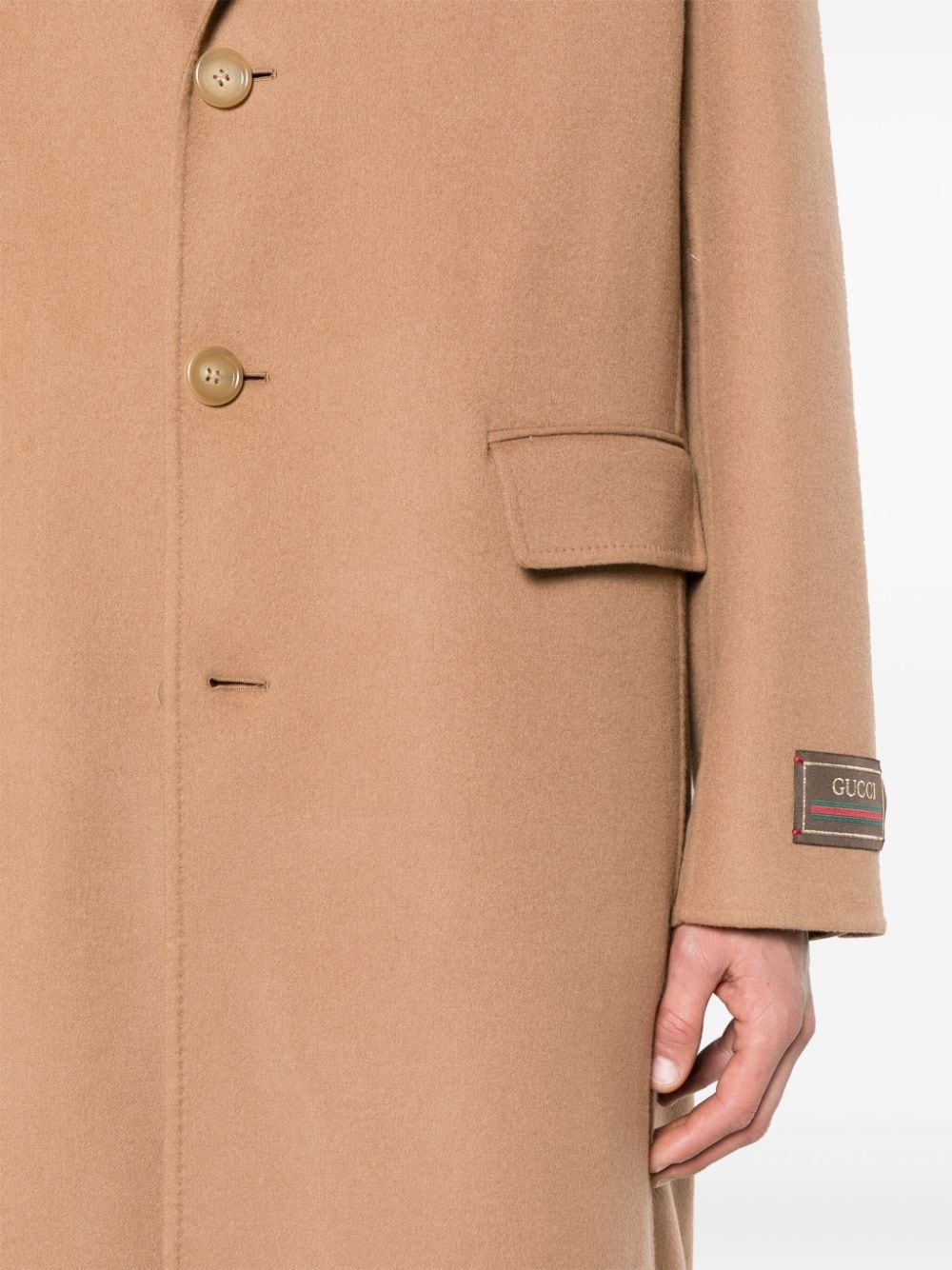 notched-lapels single-breasted coat - 5