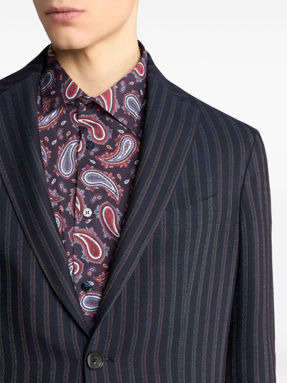 striped wool-blend suit - 4
