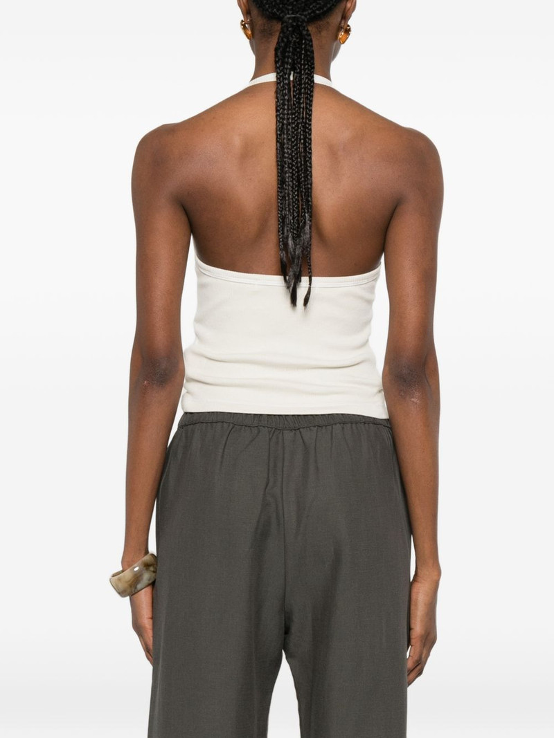 halter-neck ribbed tank top 4