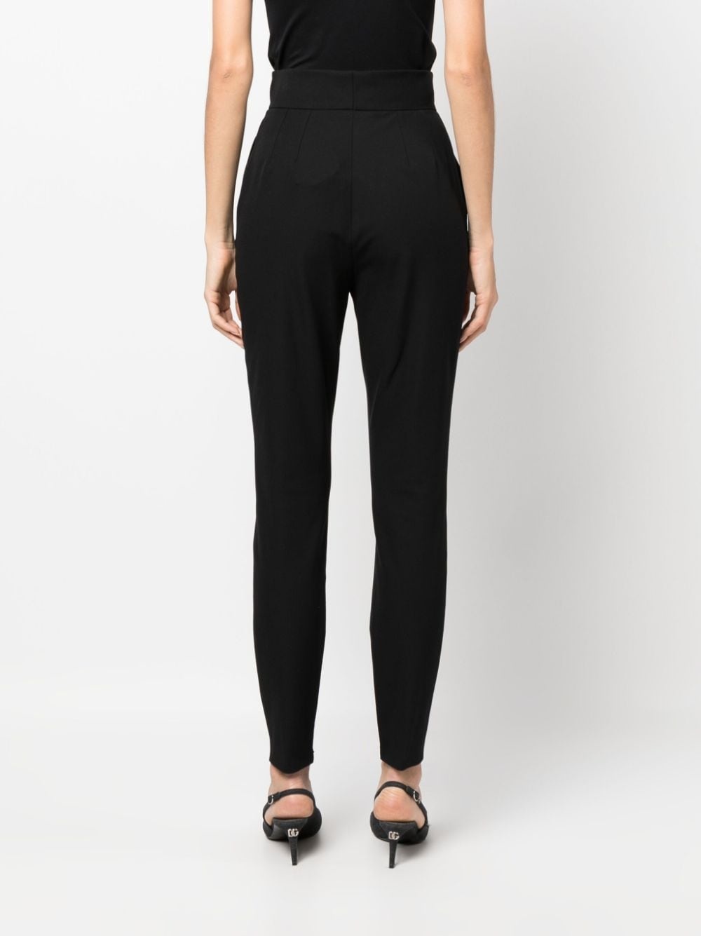 high-waist slim-cut trousers - 4