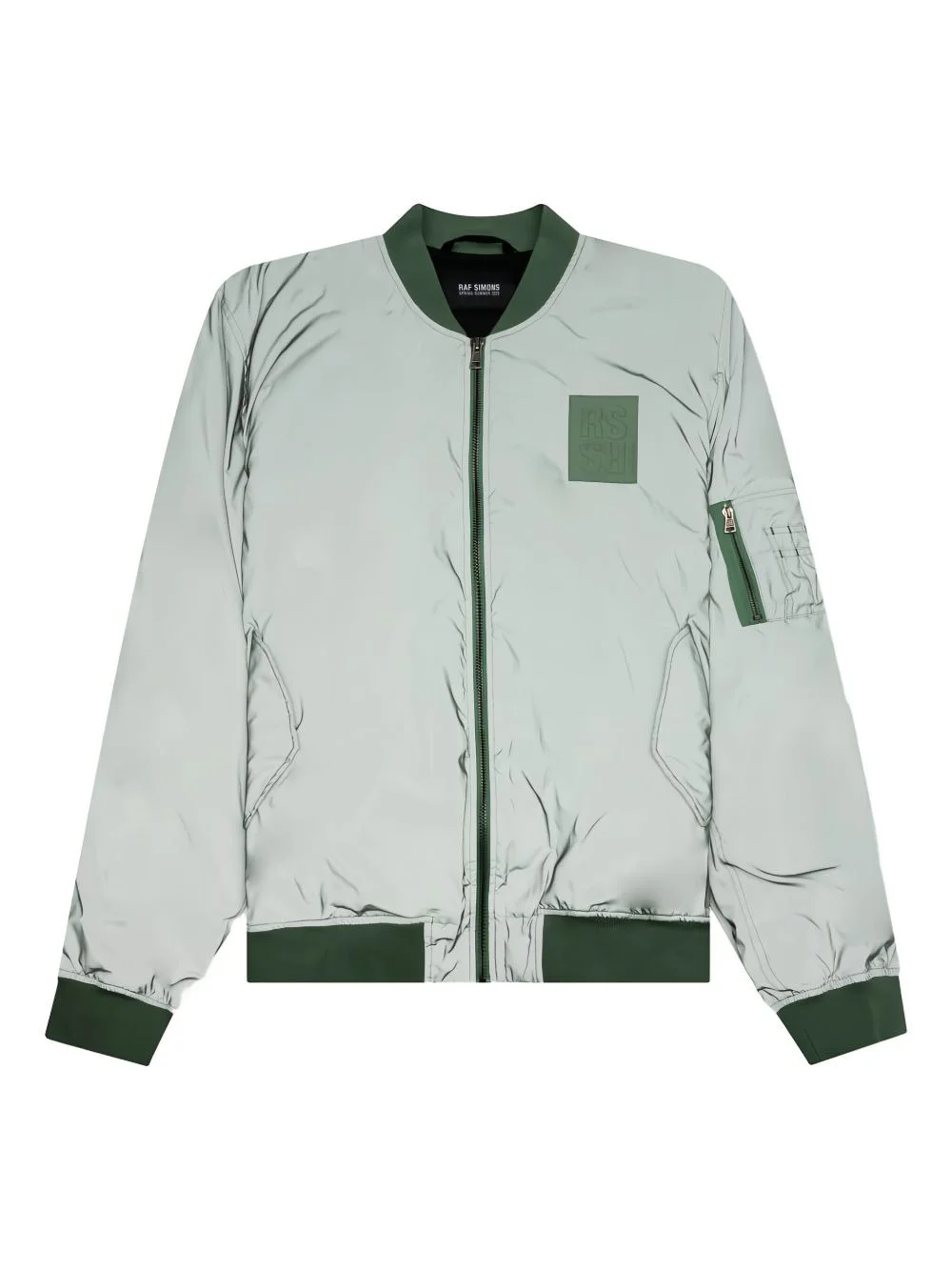 logo-patch bomber jacket - 1