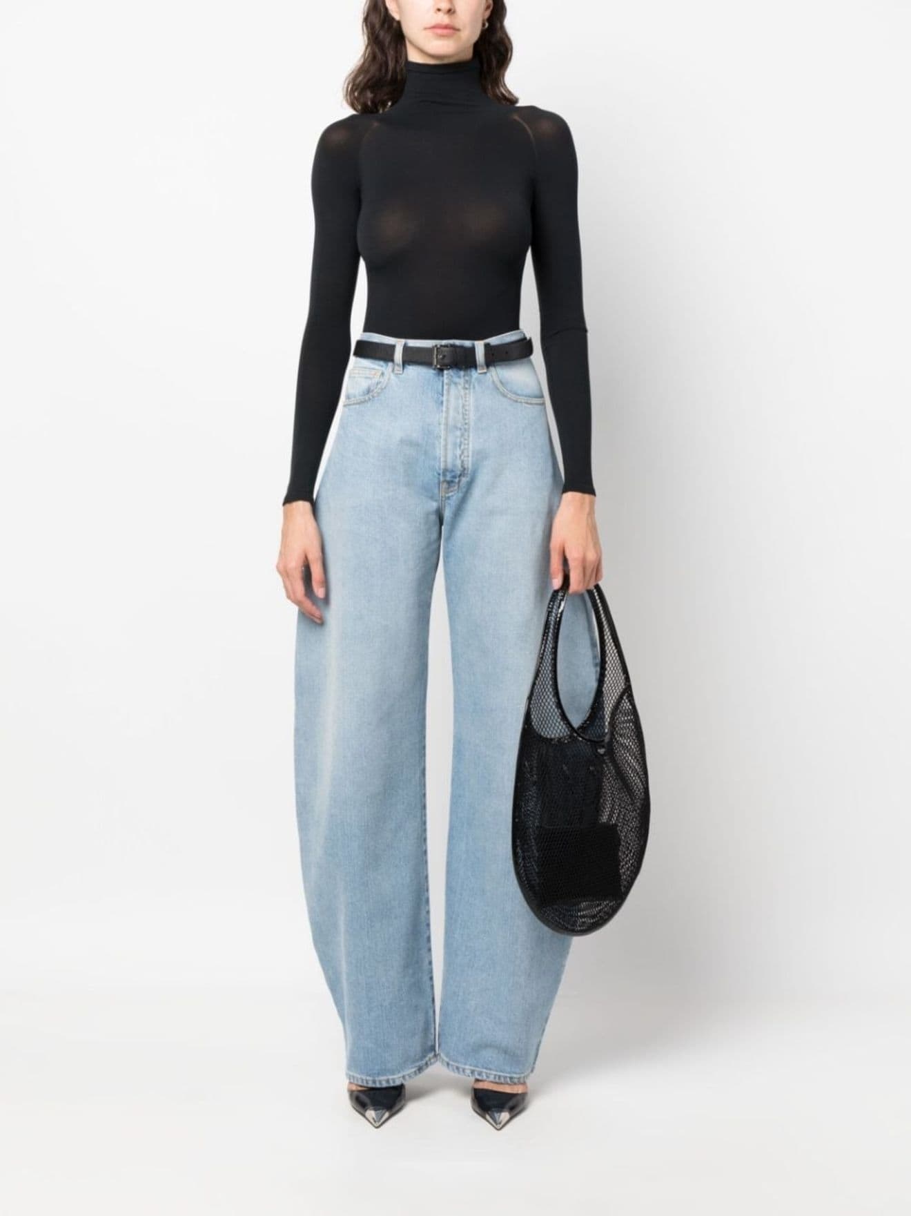 Round denim pant