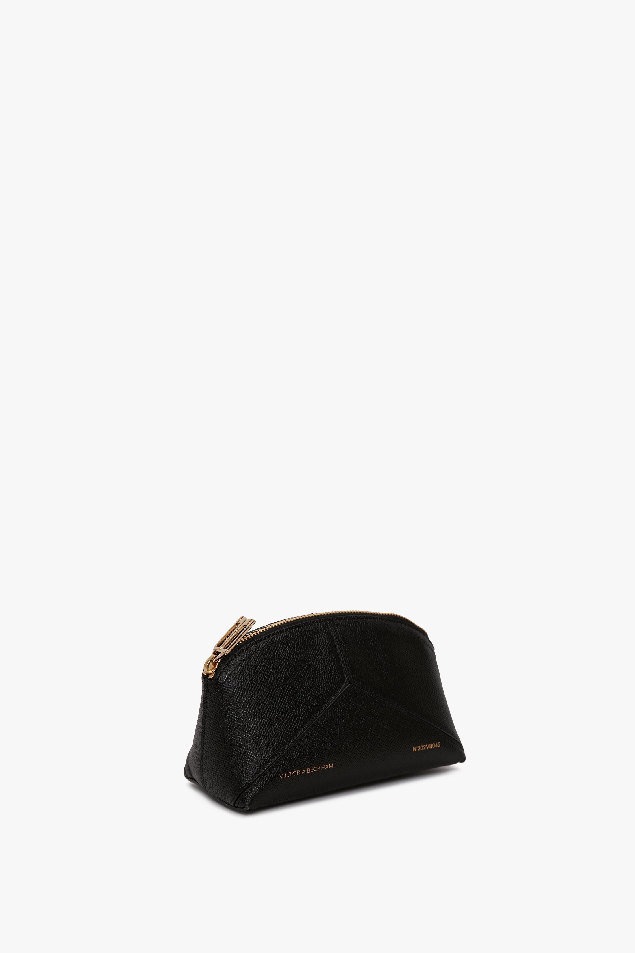 Exclusive Victoria Mini Wash Bag In Black Leather - 6