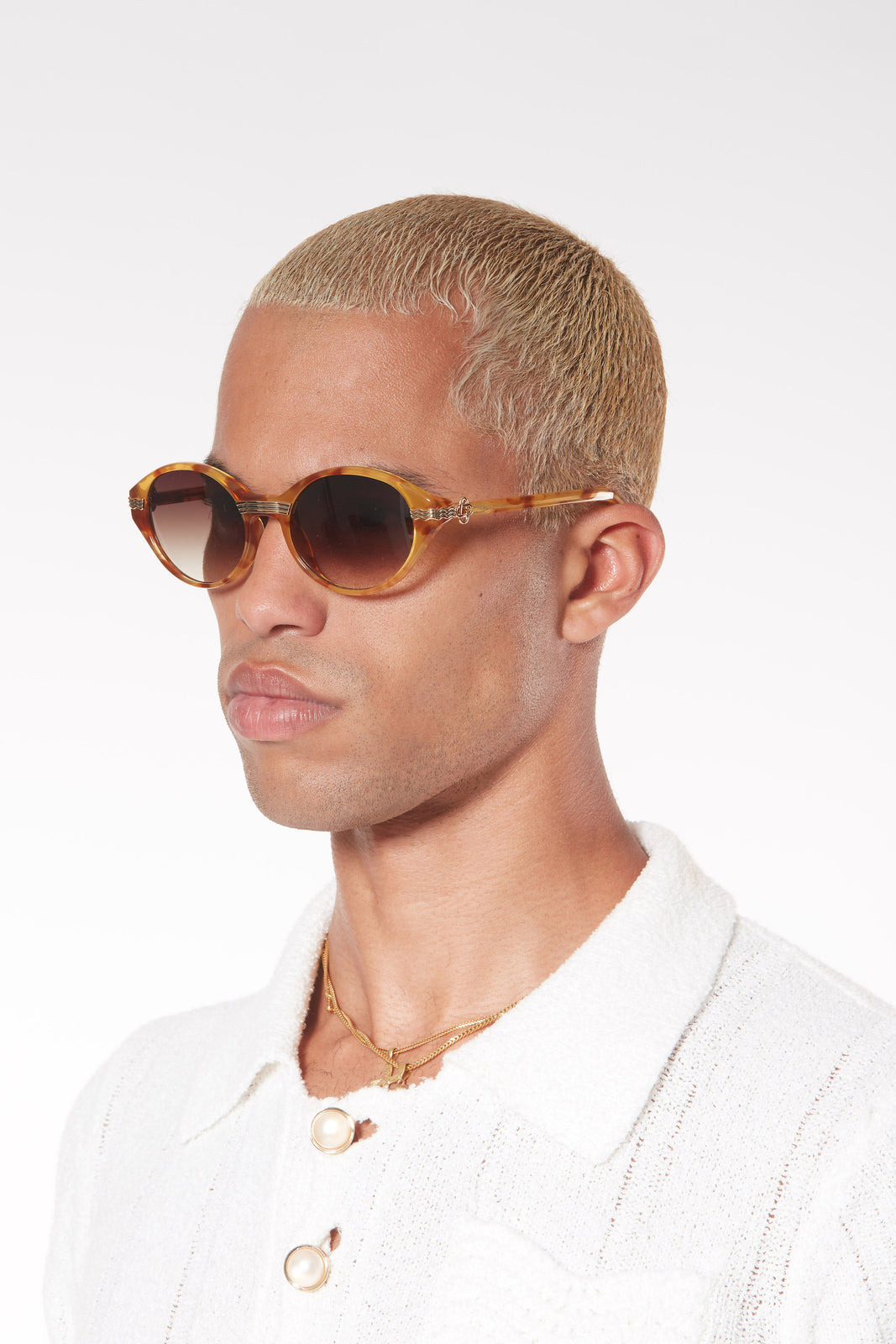 Gold & Brown Cannes Sunglasses | Casablanca Paris - 4