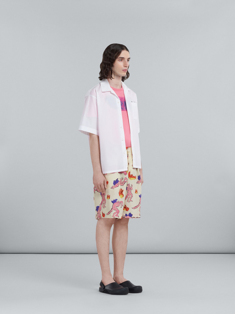 PRINTED SILK SHORTS 5