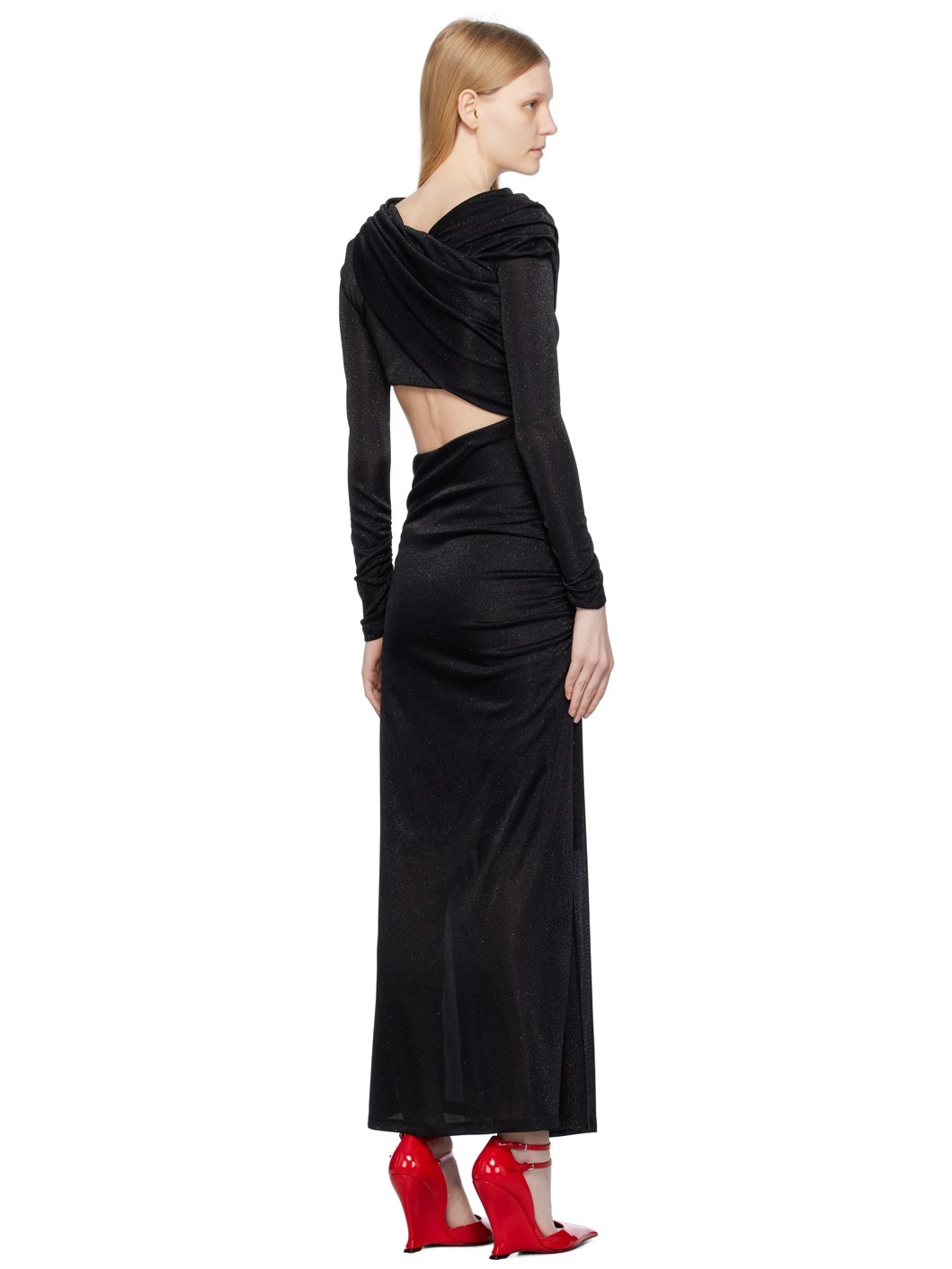 Black Cutout Maxi Dress - 3