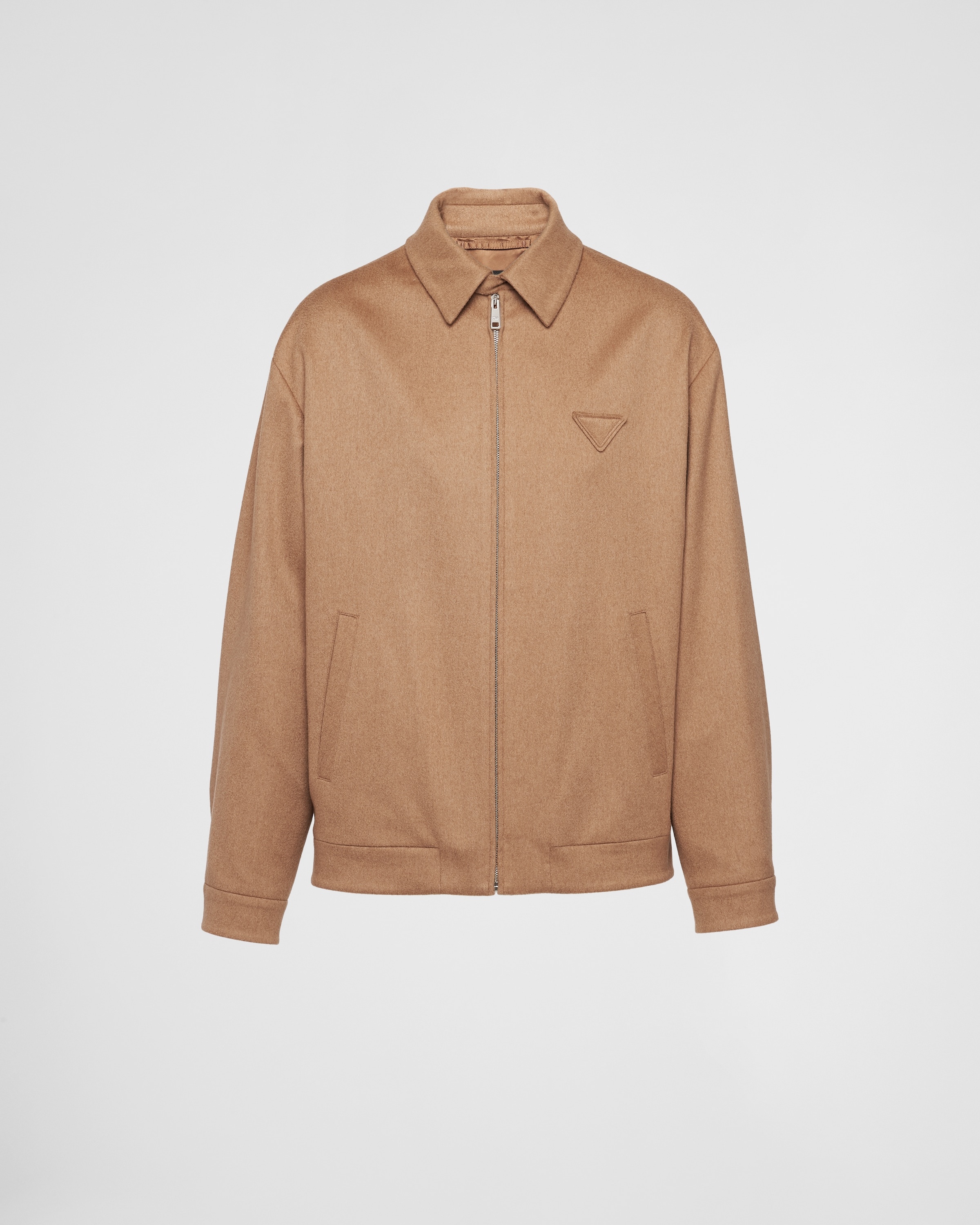 Camel hair blouson jacket - 1