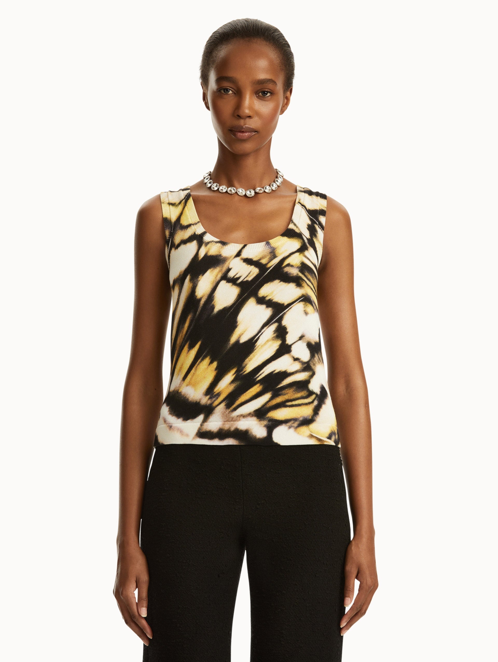 ABSTRACT BUTTERFLY PRINTED TANK - 2