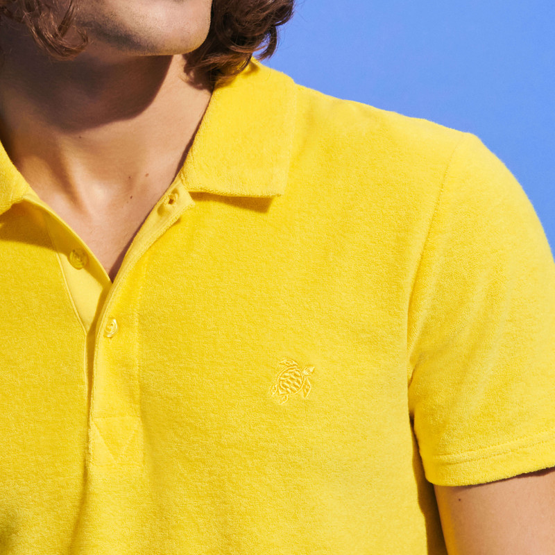 Men Organic Cotton Terry Polo Solid 5