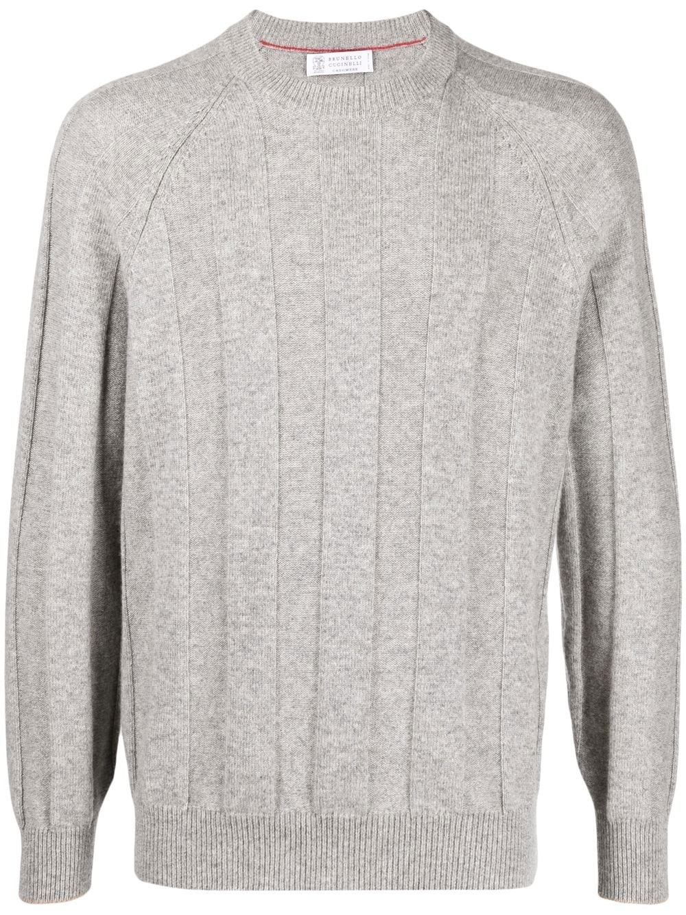 ribbed cashmere jumper - 1