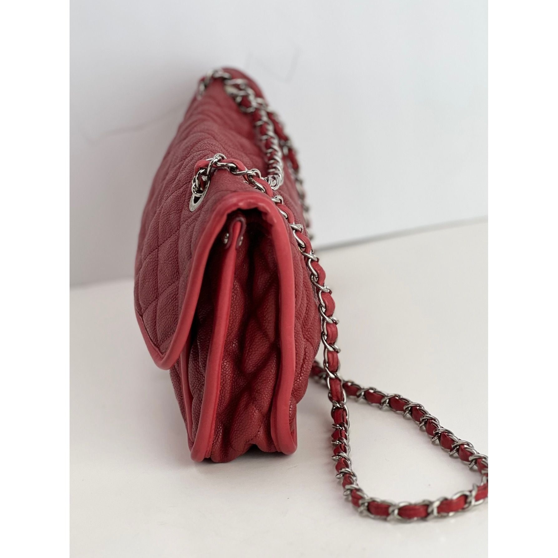 Chanel Caviar Quilted Medium French Riviera Red Flap - 7