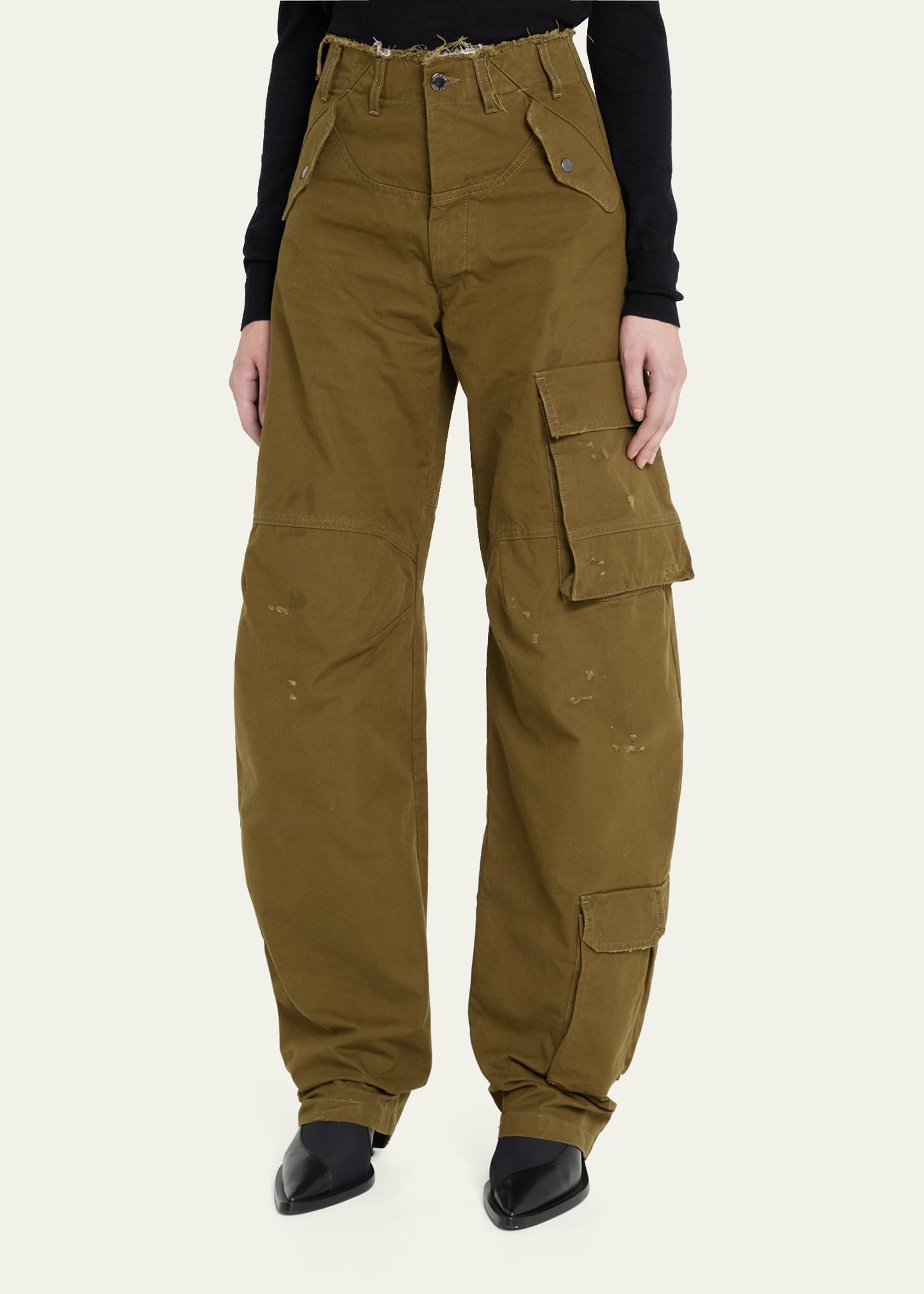 Rosalind Wide Tapered Cargo Pants - 4