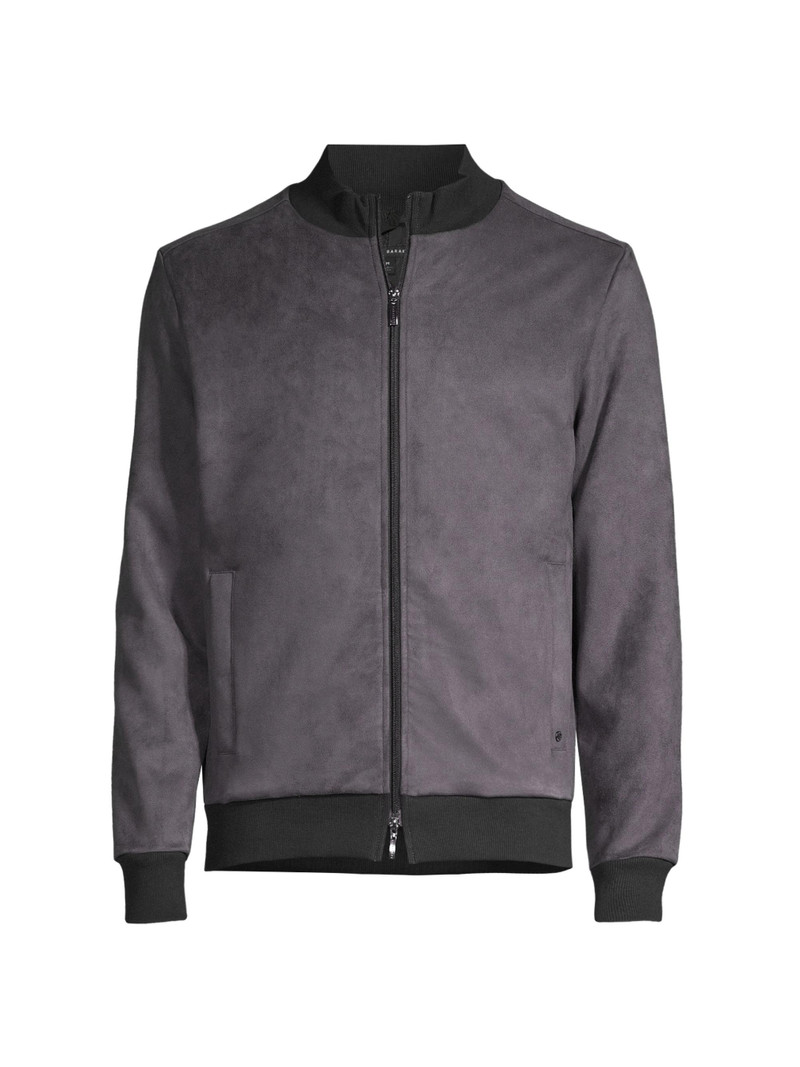 Men's Lachine Faux Suede Jacket - Black 1