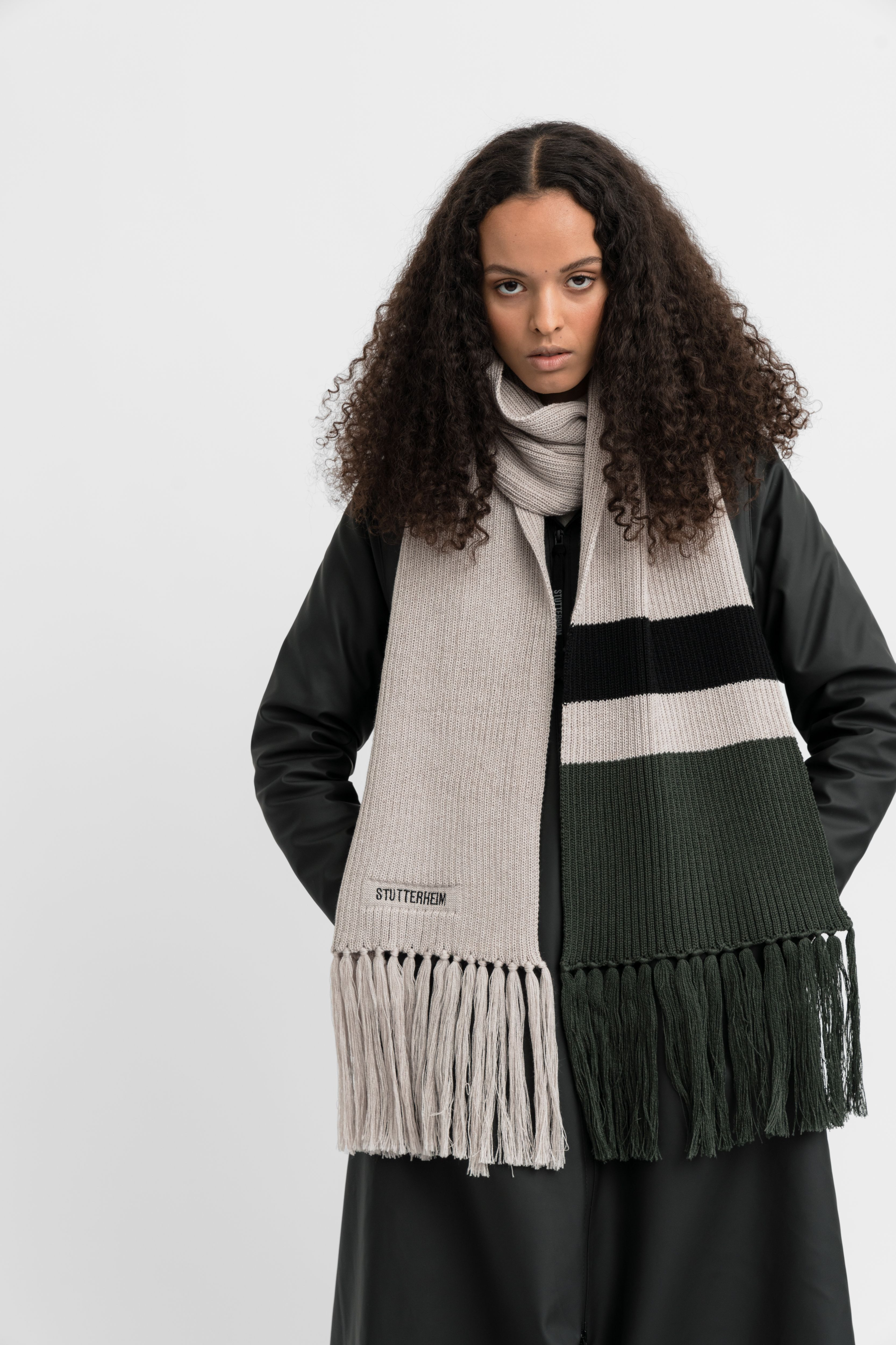 Fringe Scarf Light Sand - 5