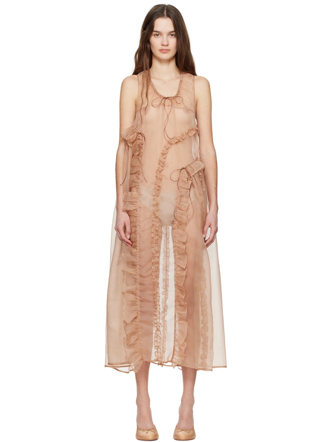 Beige Opal Midi Dress - 1