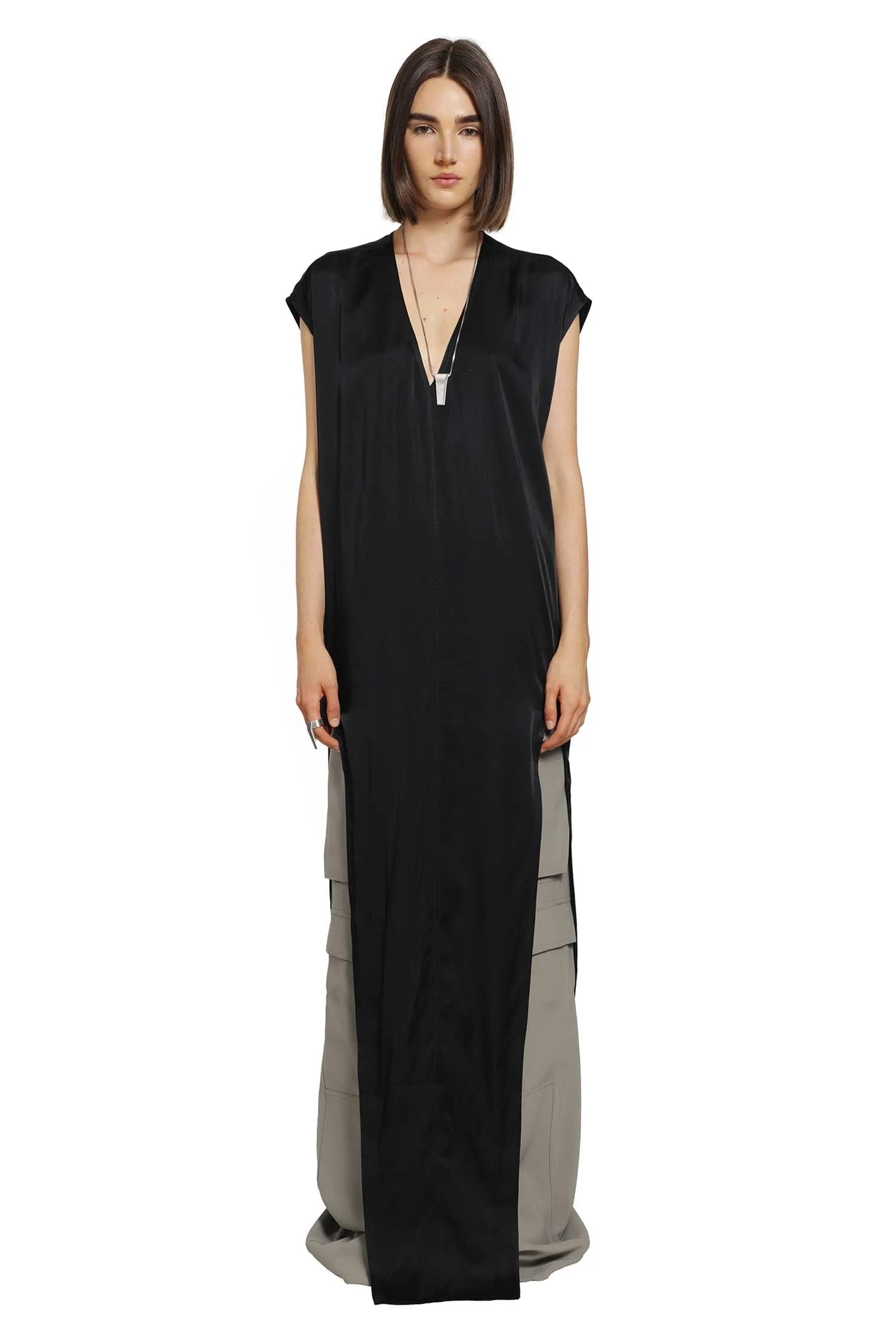 Tower Arrowhead Gown In Washed Charmeuse - 1