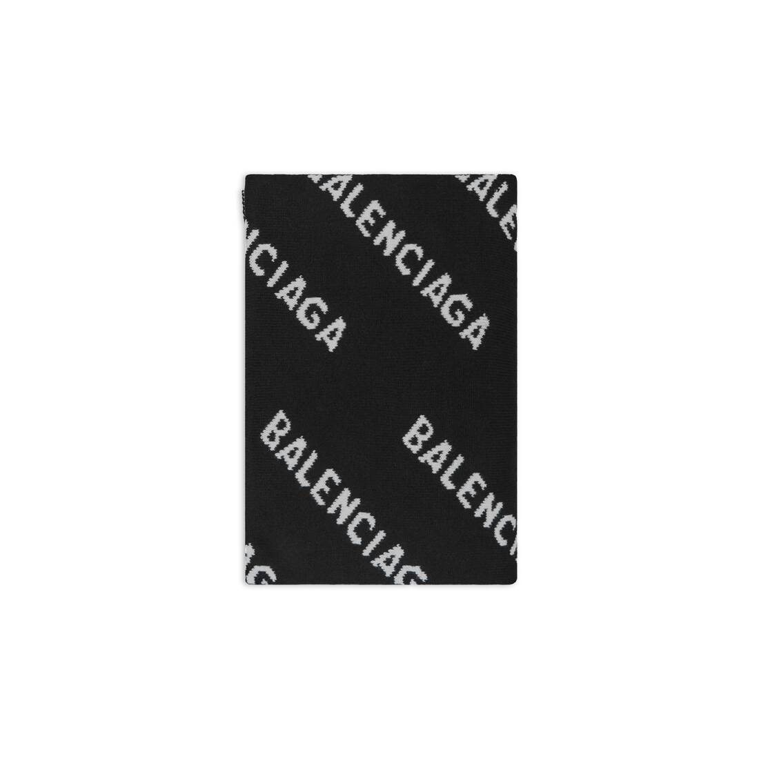 Allover Logo Scarf in Black - 1