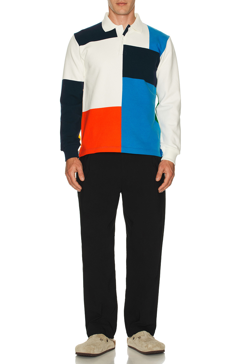 Knit Ragger Color Block On Embroidery - 5