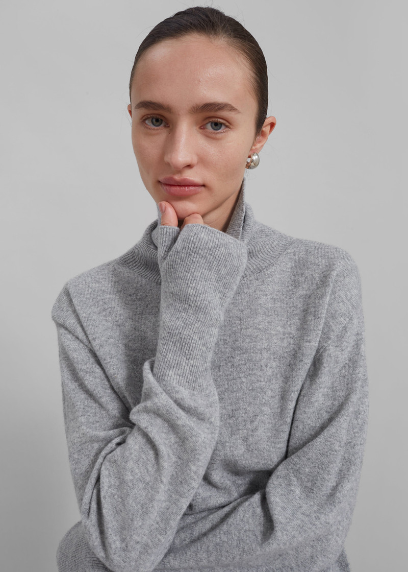 Delia Wool Turtleneck - Grey 4