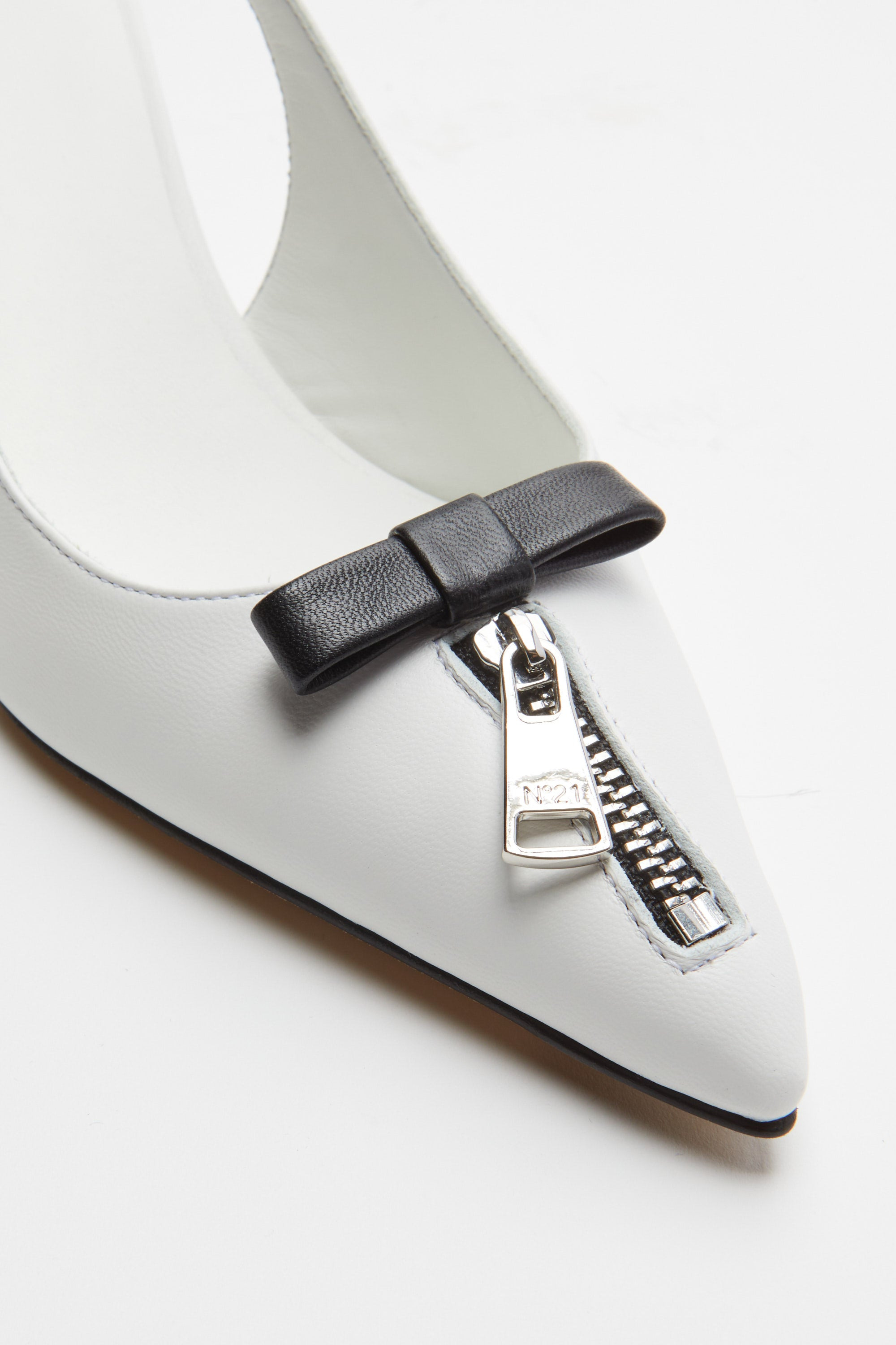 ZIP-DETAIL SLINGBACK PUMPS - 4