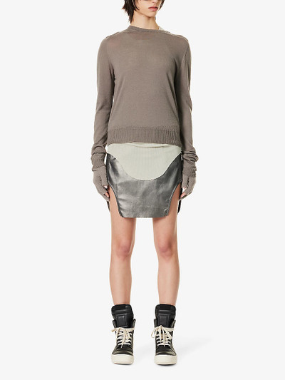 Rick Owens Round-neck relaxed-fit wool jumper outlook