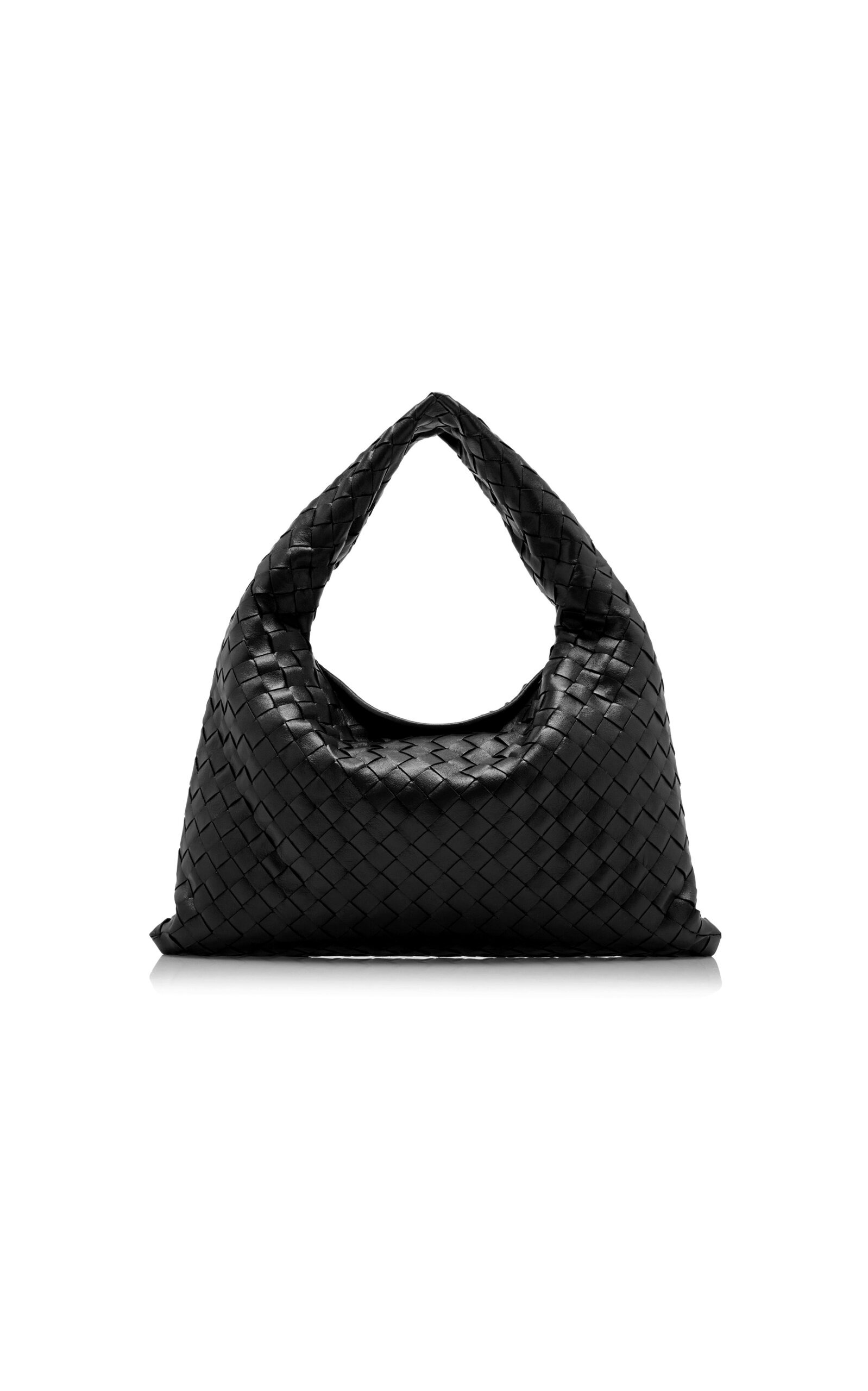 Small Hop Intrecciato Leather Bag black - 1