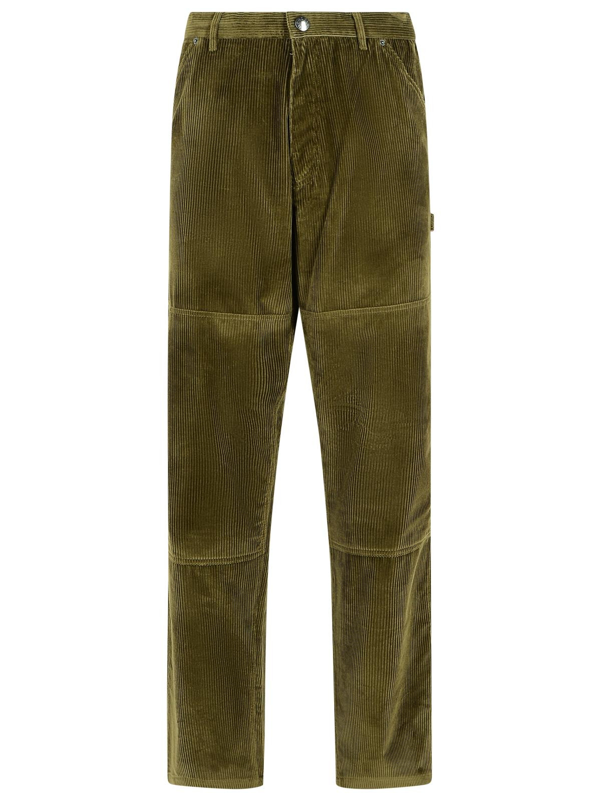 Moncler Green Cotton Pants Men - 1