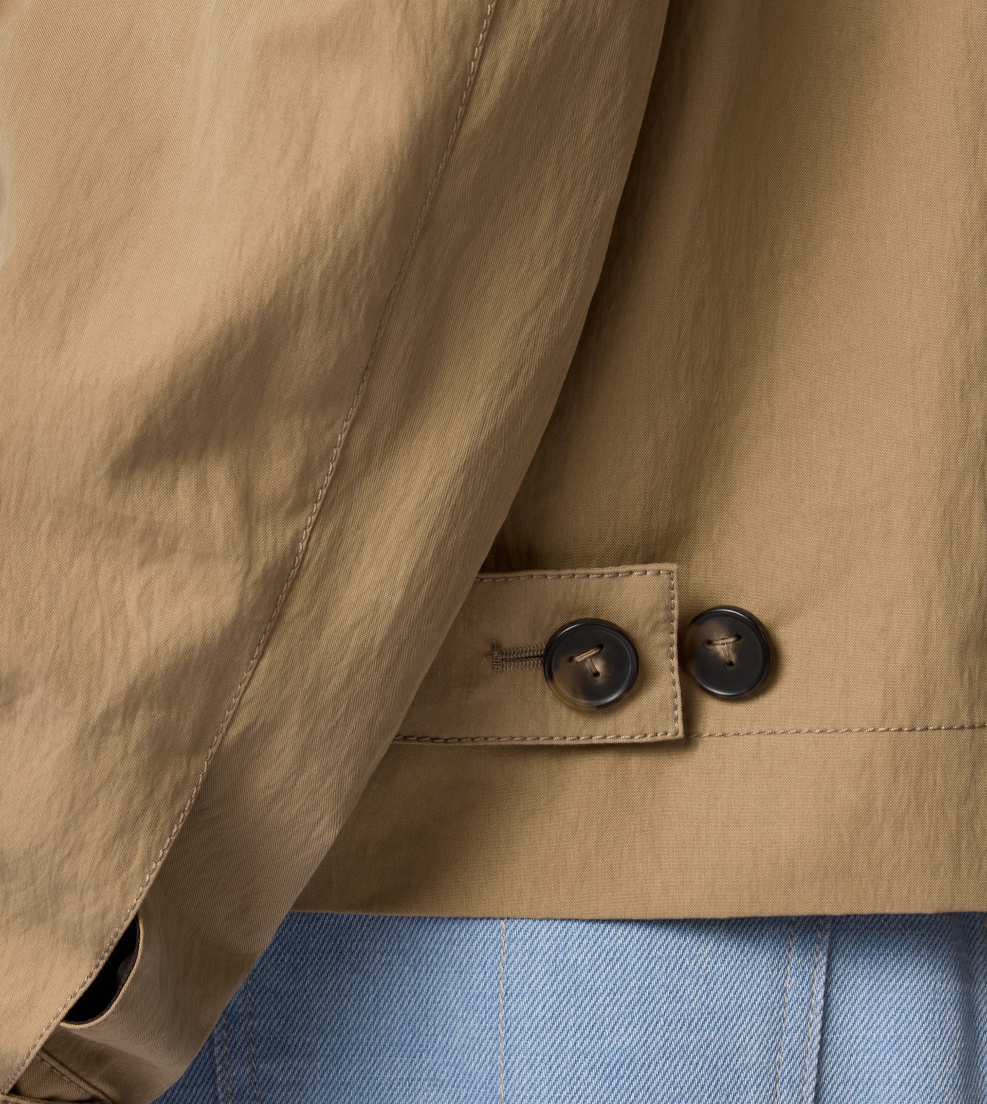 BOMBER JACKET IN TECHNICAL COTTON - BROWN - 5