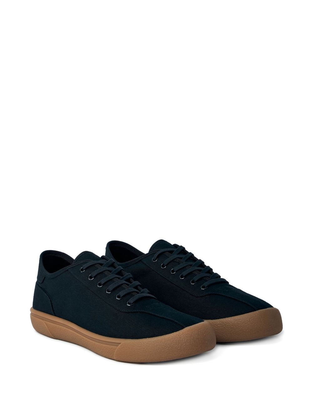 panelled lace-up sneakers - 2