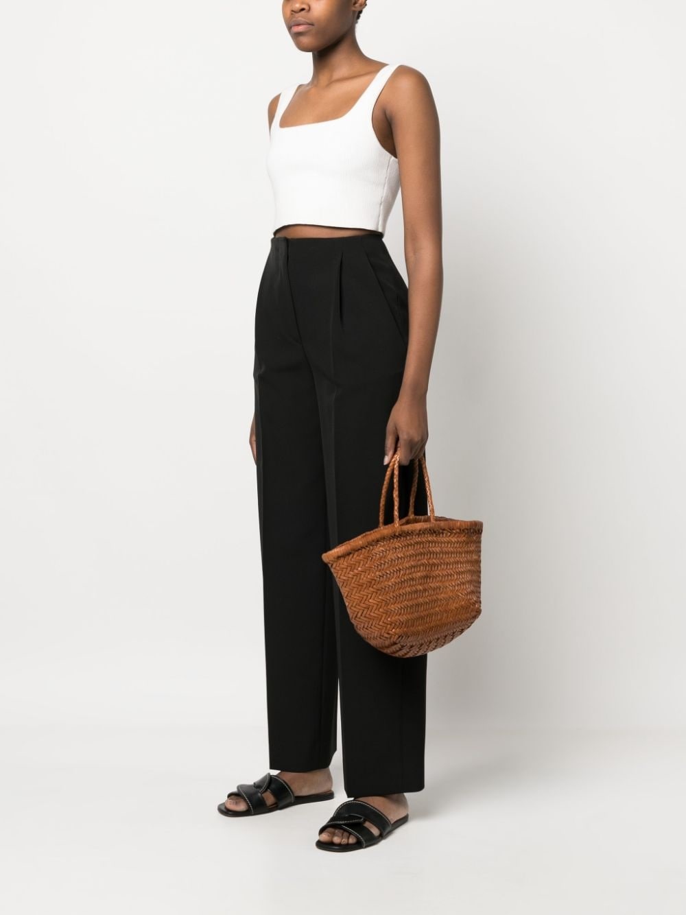 Triple Jump Small woven leather tote - 2