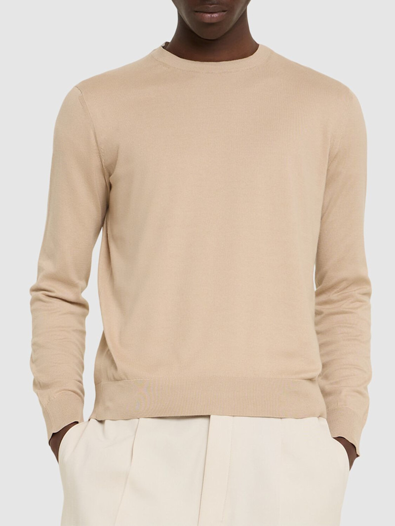 Cotton crewneck sweater - 3