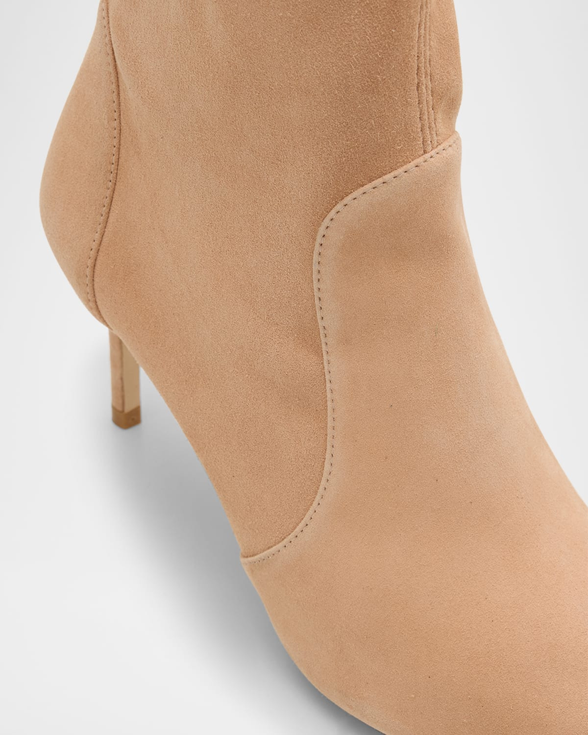 Stuart Power Suede Stiletto Knee Boots - 6