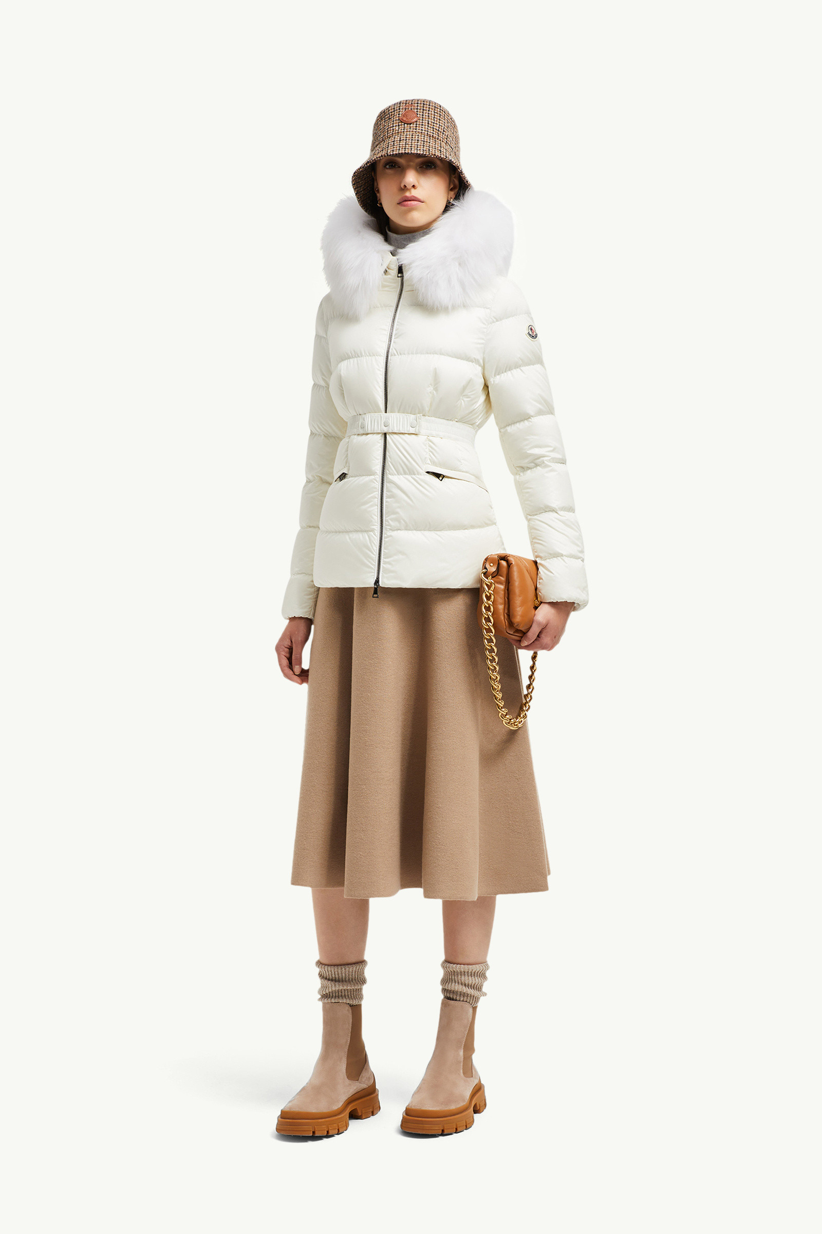 Boed Hooded Shearling-Trimmed Short Down Jacket - 2