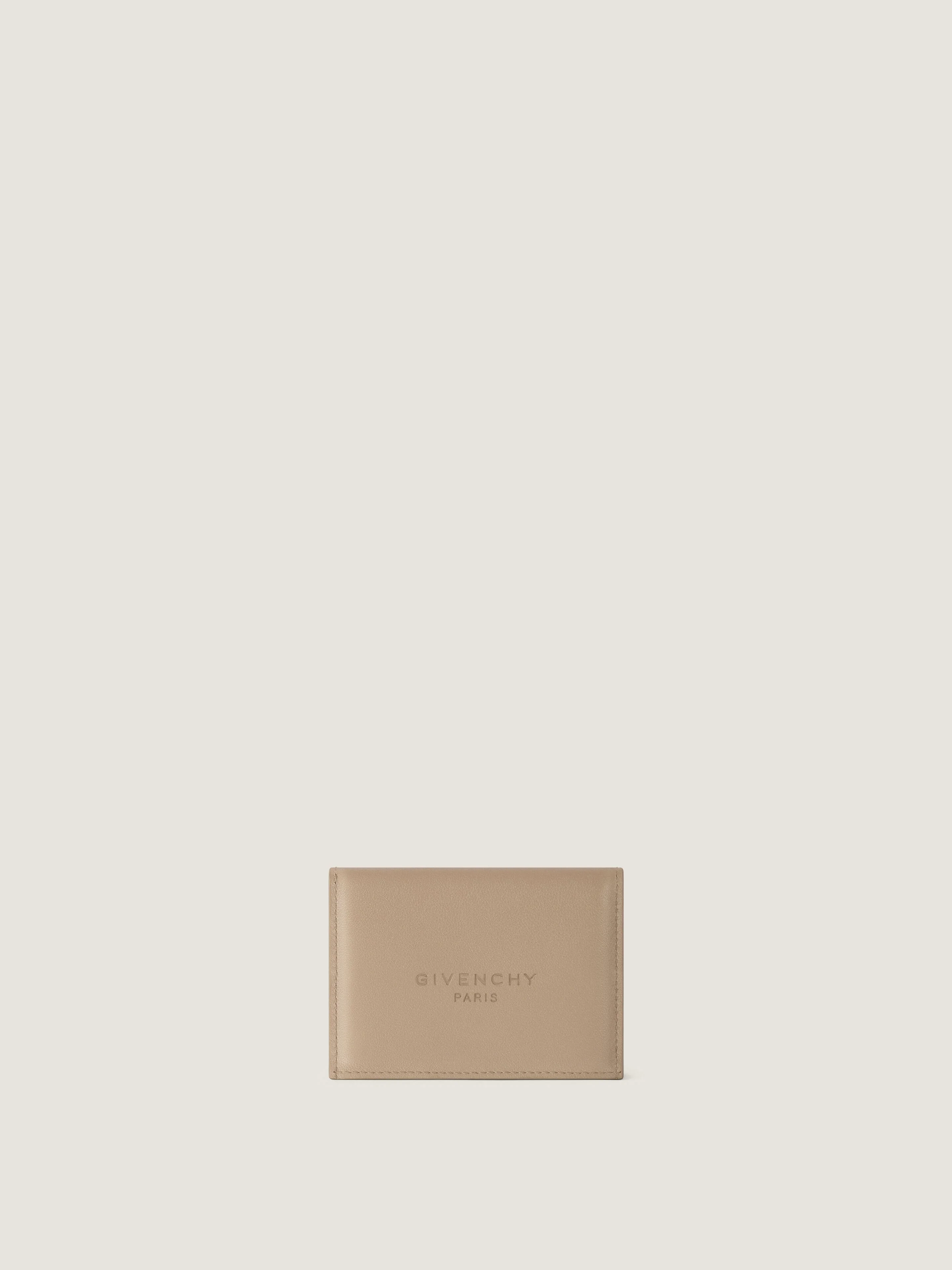 ANTIGONA STAMPED BICOLOR FLAP CARD HOLDER IN LEATHER - 1