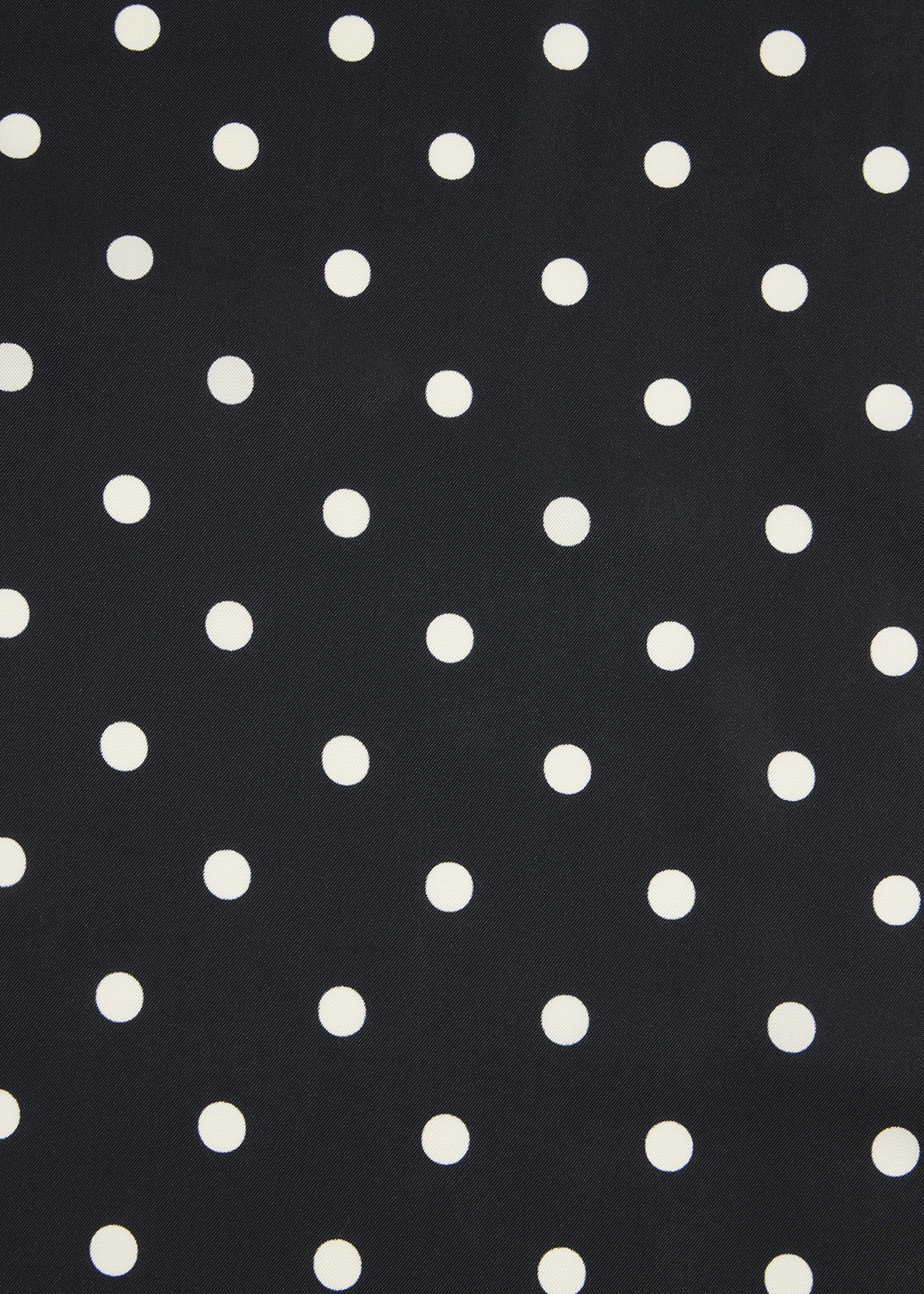Women's Black and White Silk Polka Dot Scarf - 3