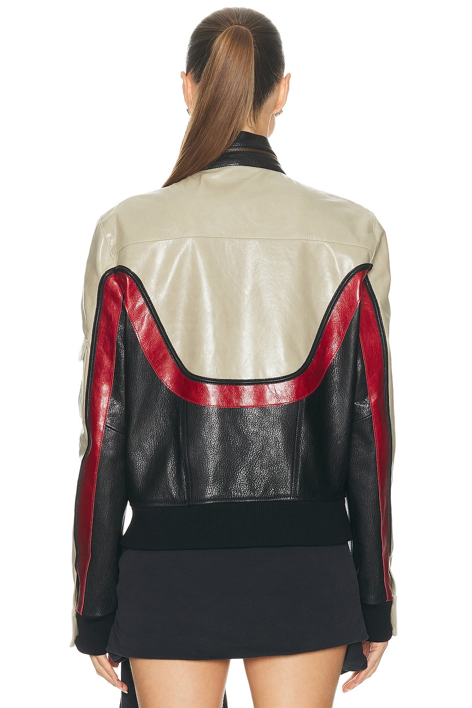 C Logo Leather Jacket - 3