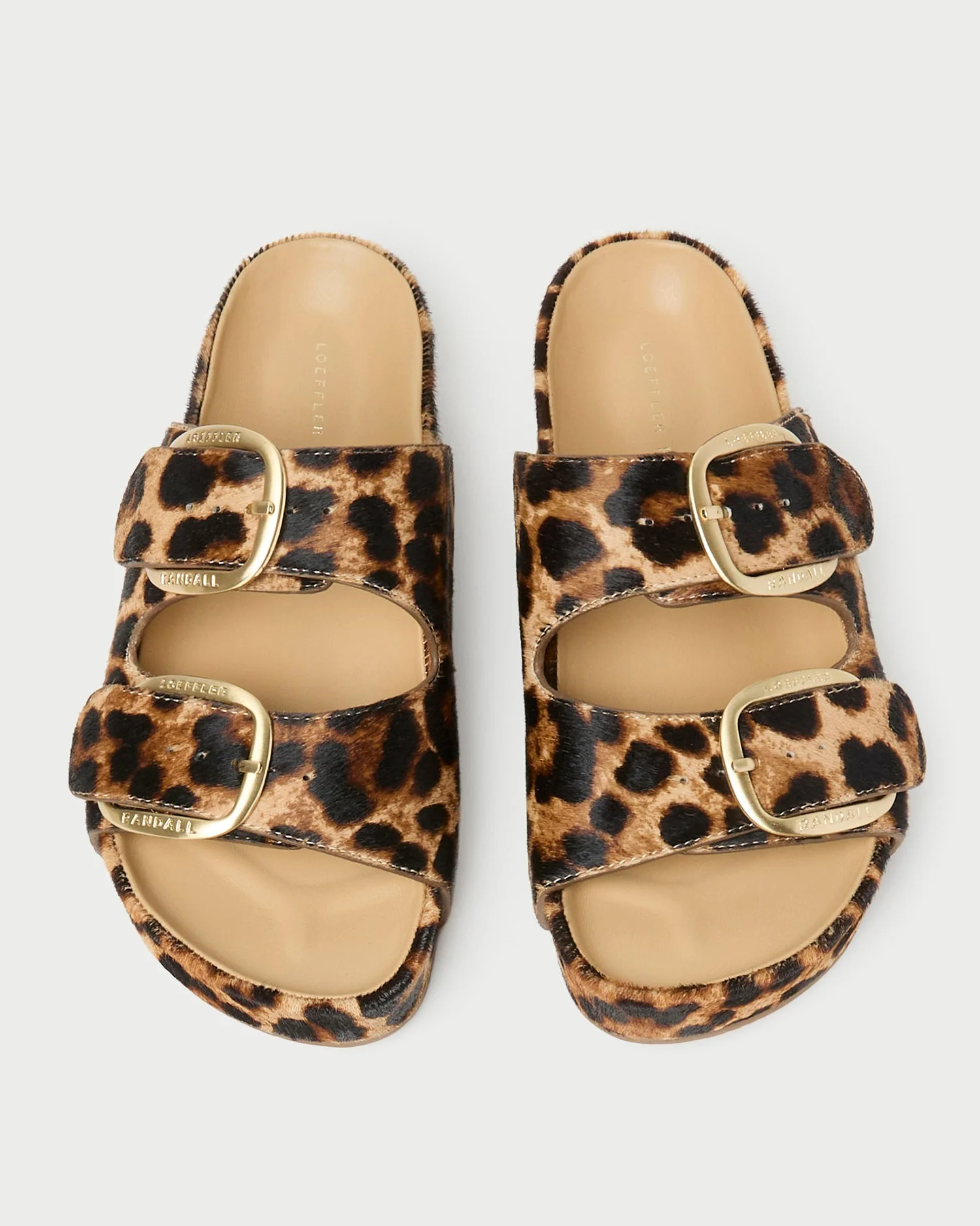 Nico Brown/Leopard Two-Band Sandal - 1