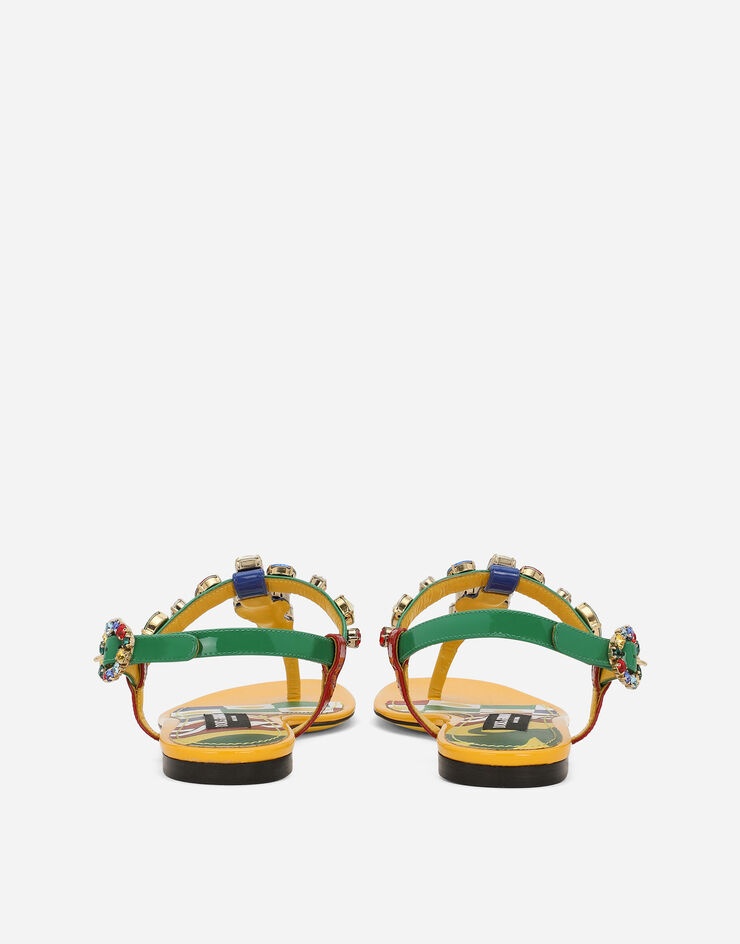 Patent leather thong sandals - 3