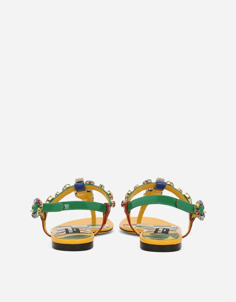 Dolce & Gabbana Patent leather thong sandals outlook