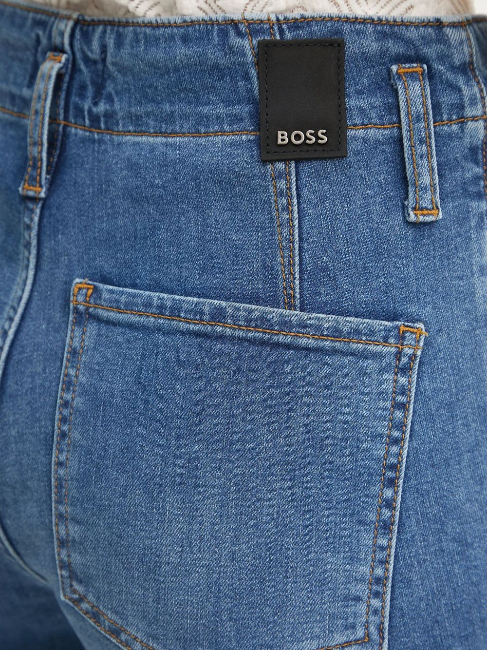 high-waisted flared jeans - 4