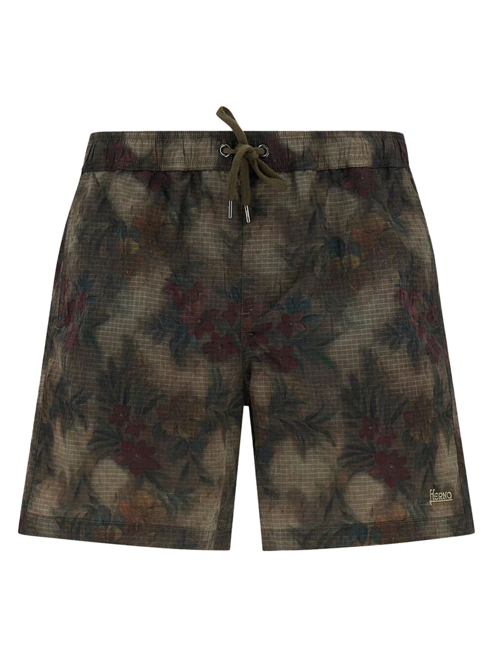 Herno Men Tropical Pattern Ripstop Nylon Swim Shorts - 1